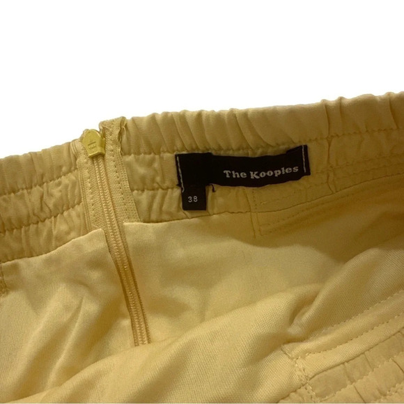The Kooples Designer A-Line Pleated Yellow Skirt  Women’s size EU38 US 2 - Picture 3 of 13